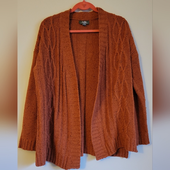 Belldini Sweaters - 🌻FREE w/bundle🌻 Belle by Belldini Burnt Orange Oversized Knitted Cardigan